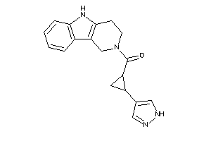 [2-(1H-pyrazol-4-yl)cyclopropyl]-(1,3,4,5-tetrahydropyrido[4,3-b]indol-2-yl)methanone