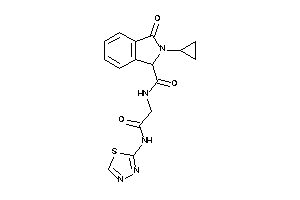 2-cyclopropyl-3-keto-N-[2-keto-2-(1,3,4-thiadiazol-2-ylamino)ethyl]isoindoline-1-carboxamide