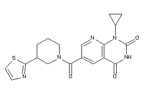 1-cyclopropyl-6-(3-thiazol-2-ylpiperidine-1-carbonyl)pyrido[2,3-d]pyrimidine-2,4-quinone