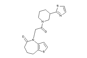 4-[2-keto-2-(3-thiazol-2-ylpiperidino)ethyl]-7,8-dihydro-6H-thieno[3,2-b]azepin-5-one
