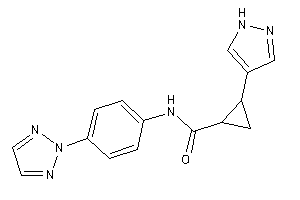 2-(1H-pyrazol-4-yl)-N-[4-(triazol-2-yl)phenyl]cyclopropanecarboxamide