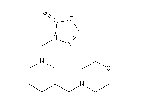 Image of 3-[[3-(morpholinomethyl)piperidino]methyl]-1,3,4-oxadiazole-2-thione