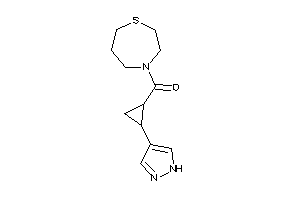 [2-(1H-pyrazol-4-yl)cyclopropyl]-(1,4-thiazepan-4-yl)methanone