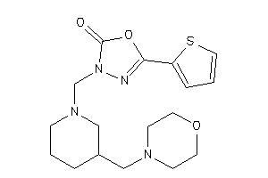 3-[[3-(morpholinomethyl)piperidino]methyl]-5-(2-thienyl)-1,3,4-oxadiazol-2-one