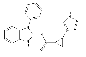 N-(3-phenyl-1H-benzimidazol-2-ylidene)-2-(1H-pyrazol-4-yl)cyclopropanecarboxamide