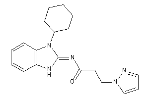 N-(3-cyclohexyl-1H-benzimidazol-2-ylidene)-3-pyrazol-1-yl-propionamide