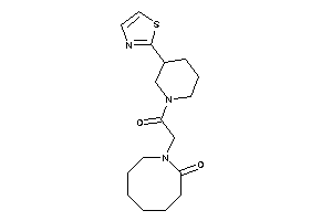 1-[2-keto-2-(3-thiazol-2-ylpiperidino)ethyl]azocan-2-one