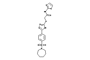 2-[[5-[4-(azepan-1-ylsulfonyl)phenyl]-4H-1,2,4-triazol-3-yl]thio]-N-thiazol-2-yl-acetamide