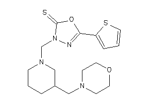 3-[[3-(morpholinomethyl)piperidino]methyl]-5-(2-thienyl)-1,3,4-oxadiazole-2-thione
