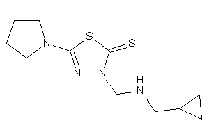 3-[(cyclopropylmethylamino)methyl]-5-pyrrolidino-1,3,4-thiadiazole-2-thione