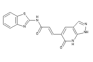 N-(1,3-benzothiazol-2-yl)-3-(6-keto-1,7-dihydropyrazolo[3,4-b]pyridin-5-yl)acrylamide