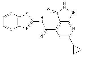 N-(1,3-benzothiazol-2-yl)-6-cyclopropyl-3-keto-1,2-dihydropyrazolo[3,4-b]pyridine-4-carboxamide