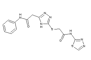 2-[[5-(2-anilino-2-keto-ethyl)-4H-1,2,4-triazol-3-yl]thio]-N-(1,3,4-thiadiazol-2-yl)acetamide