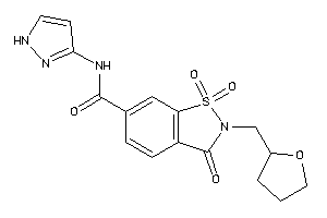 1,1,3-triketo-N-(1H-pyrazol-3-yl)-2-(tetrahydrofurfuryl)-1,2-benzothiazole-6-carboxamide