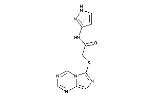 Image of N-(1H-pyrazol-3-yl)-2-([1,2,4]triazolo[4,3-a][1,3,5]triazin-3-ylthio)acetamide