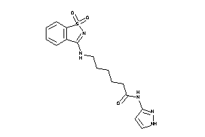6-[(1,1-diketo-1,2-benzothiazol-3-yl)amino]-N-(1H-pyrazol-3-yl)hexanamide