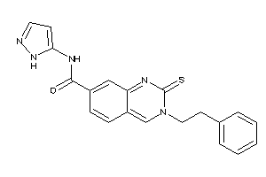 3-phenethyl-N-(1H-pyrazol-5-yl)-2-thioxo-quinazoline-7-carboxamide