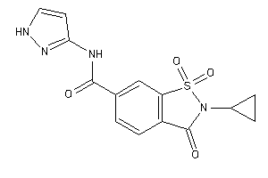 2-cyclopropyl-1,1,3-triketo-N-(1H-pyrazol-3-yl)-1,2-benzothiazole-6-carboxamide