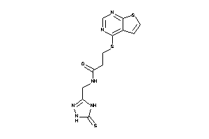 3-(thieno[2,3-d]pyrimidin-4-ylthio)-N-[(5-thioxo-1,4-dihydro-1,2,4-triazol-3-yl)methyl]propionamide