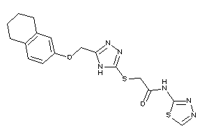 Image of 2-[[5-(tetralin-6-yloxymethyl)-4H-1,2,4-triazol-3-yl]thio]-N-(1,3,4-thiadiazol-2-yl)acetamide