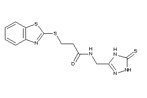 3-(1,3-benzothiazol-2-ylthio)-N-[(5-thioxo-1,4-dihydro-1,2,4-triazol-3-yl)methyl]propionamide