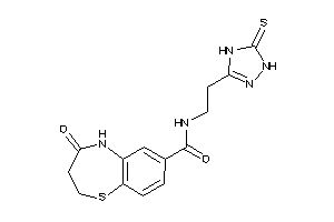 4-keto-N-[2-(5-thioxo-1,4-dihydro-1,2,4-triazol-3-yl)ethyl]-3,5-dihydro-2H-1,5-benzothiazepine-7-carboxamide