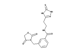 3-[(2,4-diketothiazolidin-3-yl)methyl]-N-[2-(5-thioxo-1,4-dihydro-1,2,4-triazol-3-yl)ethyl]benzamide