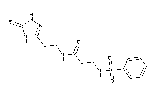 Image of 3-(benzenesulfonamido)-N-[2-(5-thioxo-1,4-dihydro-1,2,4-triazol-3-yl)ethyl]propionamide