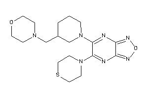 Image of 6-[3-(morpholinomethyl)piperidino]-5-thiomorpholino-furazano[3,4-b]pyrazine