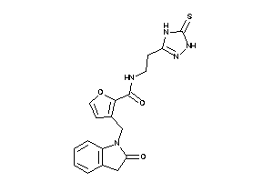 3-[(2-ketoindolin-1-yl)methyl]-N-[2-(5-thioxo-1,4-dihydro-1,2,4-triazol-3-yl)ethyl]-2-furamide