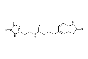 4-(2-ketoindolin-5-yl)-N-[2-(5-thioxo-1,4-dihydro-1,2,4-triazol-3-yl)ethyl]butyramide