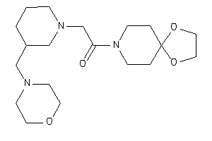 1-(1,4-dioxa-8-azaspiro[4.5]decan-8-yl)-2-[3-(morpholinomethyl)piperidino]ethanone