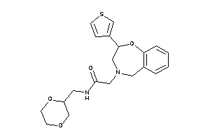 N-(1,4-dioxan-2-ylmethyl)-2-[2-(3-thienyl)-3,5-dihydro-2H-1,4-benzoxazepin-4-yl]acetamide