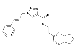1-cinnamyl-N-[2-(6,7-dihydro-5H-cyclopenta[d]pyrimidin-2-yl)ethyl]triazole-4-carboxamide