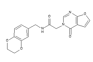 N-(2,3-dihydro-1,4-benzodioxin-6-ylmethyl)-2-(4-ketofuro[2,3-d]pyrimidin-3-yl)acetamide