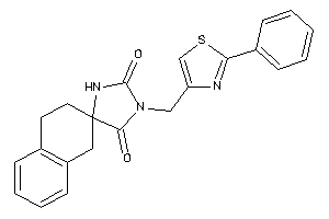 3-[(2-phenylthiazol-4-yl)methyl]spiro[imidazolidine-5,2'-tetralin]-2,4-quinone