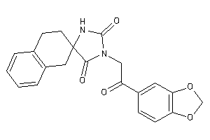 3-[2-(1,3-benzodioxol-5-yl)-2-keto-ethyl]spiro[imidazolidine-5,2'-tetralin]-2,4-quinone