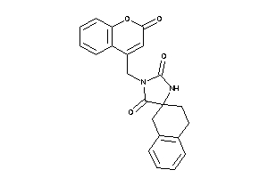 3-[(2-ketochromen-4-yl)methyl]spiro[imidazolidine-5,2'-tetralin]-2,4-quinone