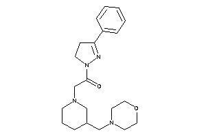 2-[3-(morpholinomethyl)piperidino]-1-(3-phenyl-2-pyrazolin-1-yl)ethanone