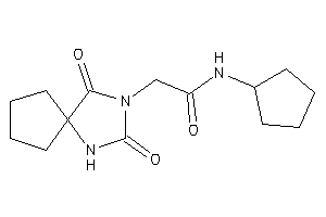 Image of N-cyclopentyl-2-(2,4-diketo-1,3-diazaspiro[4.4]nonan-3-yl)acetamide