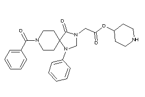 Image of 2-(8-benzoyl-4-keto-1-phenyl-1,3,8-triazaspiro[4.5]decan-3-yl)acetic Acid 4-piperidyl Ester