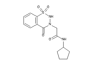 Image of N-cyclopentyl-2-(1,1,4-triketo-2H-benzo[e]thiadiazin-3-yl)acetamide