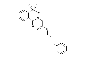 Image of N-(3-phenylpropyl)-2-(1,1,4-triketo-2H-benzo[e]thiadiazin-3-yl)acetamide