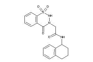 N-tetralin-1-yl-2-(1,1,4-triketo-2H-benzo[e]thiadiazin-3-yl)acetamide