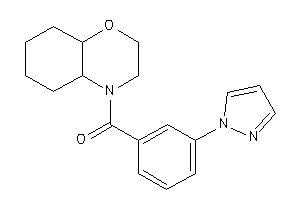 2,3,4a,5,6,7,8,8a-octahydrobenzo[b][1,4]oxazin-4-yl-(3-pyrazol-1-ylphenyl)methanone