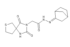 2-(2,4-diketo-7-thia-1,3-diazaspiro[4.4]nonan-3-yl)-N-(norbornan-2-ylideneamino)acetamide