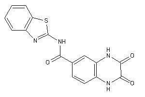 Image of N-(1,3-benzothiazol-2-yl)-2,3-diketo-1,4-dihydroquinoxaline-6-carboxamide
