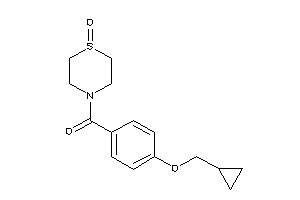 Image of [4-(cyclopropylmethoxy)phenyl]-(1-keto-1,4-thiazinan-4-yl)methanone