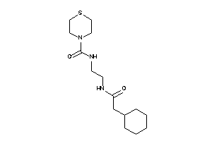 N-[2-[(2-cyclohexylacetyl)amino]ethyl]thiomorpholine-4-carboxamide