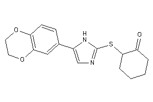 2-[[5-(2,3-dihydro-1,4-benzodioxin-6-yl)-1H-imidazol-2-yl]thio]cyclohexanone